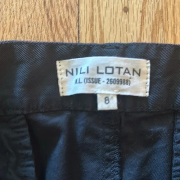 Nili Lotan sz 6 black East Hampton Pants black with red piping great condition - Picture 5 of 9